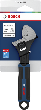 Cờ lê điều chỉnh Bosch 150 mm với phạm vi điều chỉnh 0-24 mm.